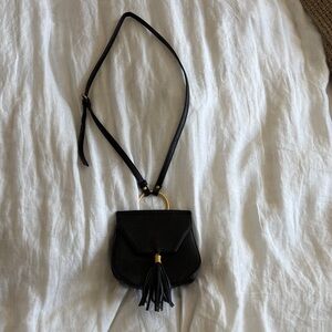 Big Buddha Black Mini Bag with Gold Accent